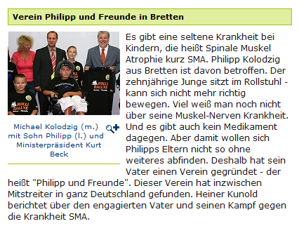 SWR4 Baden-Radio Alle Achtung! Badener, die was bewegen - Interview mit Michael Kolodzig am 19.11.2009